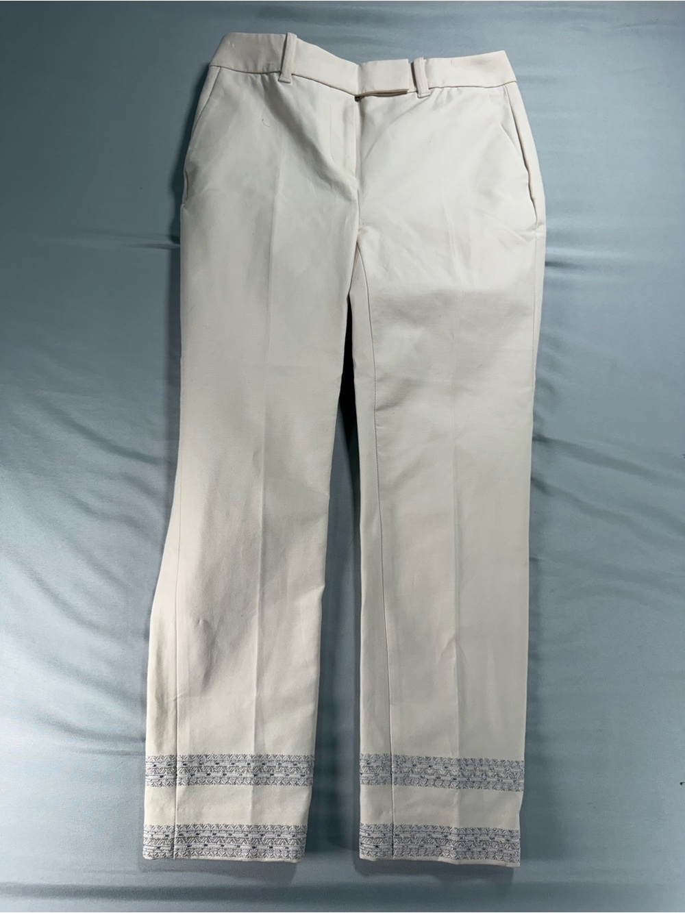 WHBM White House Black Market Embroidered Crop Pants Size 00P 1084